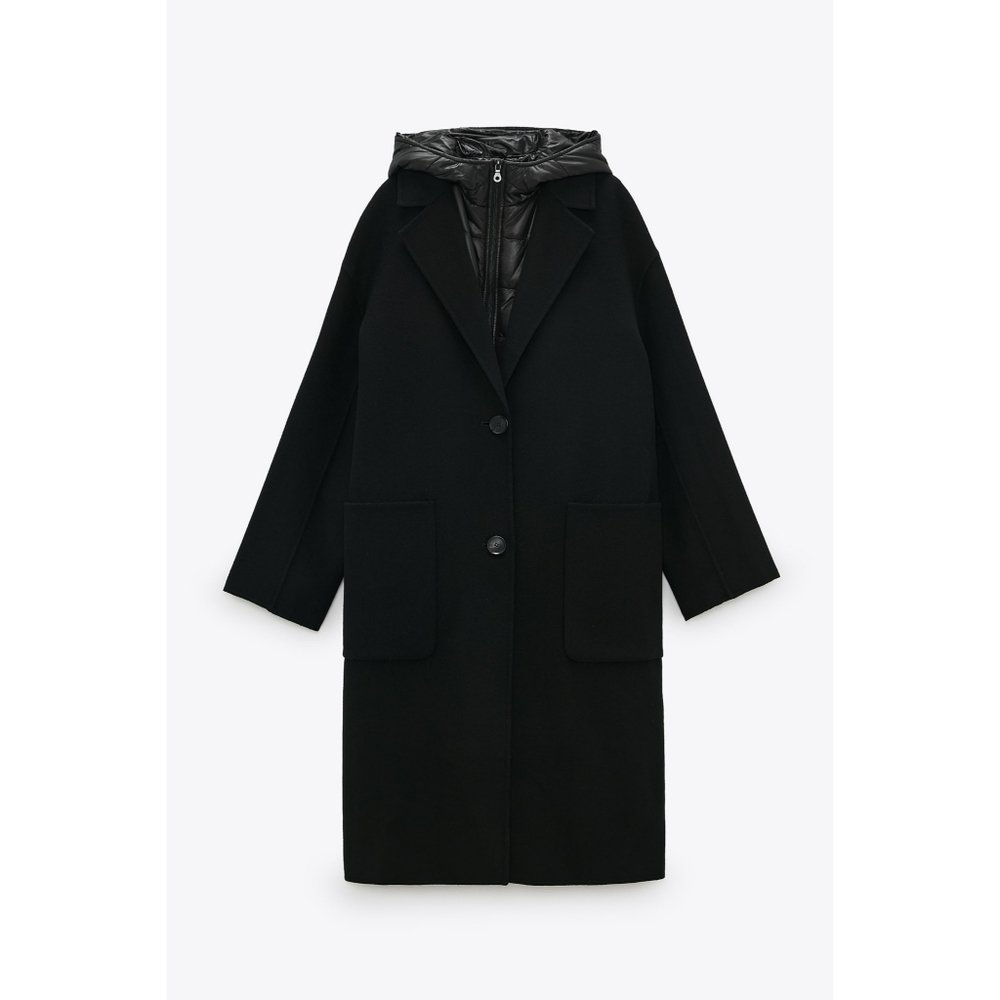 Zara 2 in 1 wool blend oversized coat and vest - Picture 1 of 15